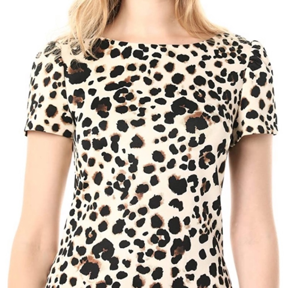 NEW Betsey Johnson Leopard Print Ruffled Dress - Picture 3 of 13